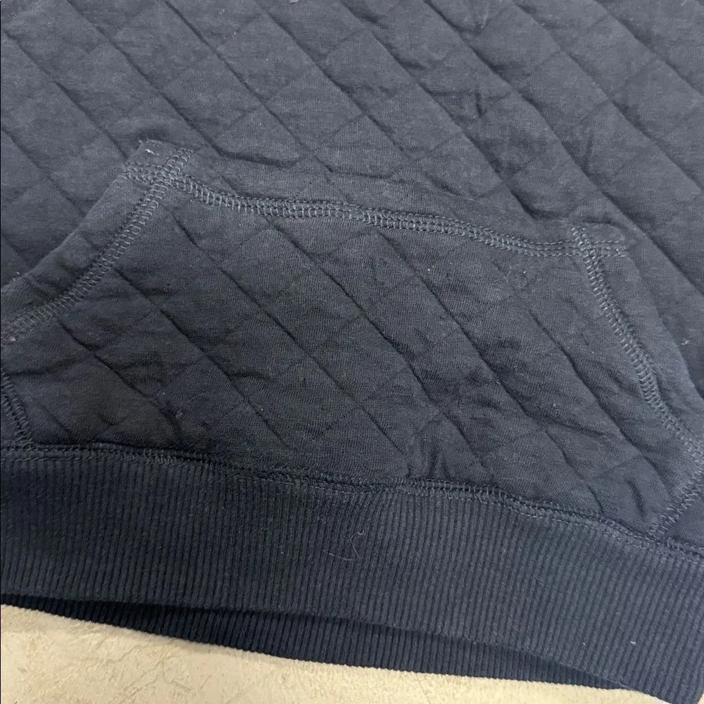 Old Navy Dark Blue Quilted Pullover Kids 3T Long Sleeve Front Pocket LIKE NEW